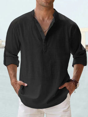Kevin - Men's Linen Button-Up Shirt